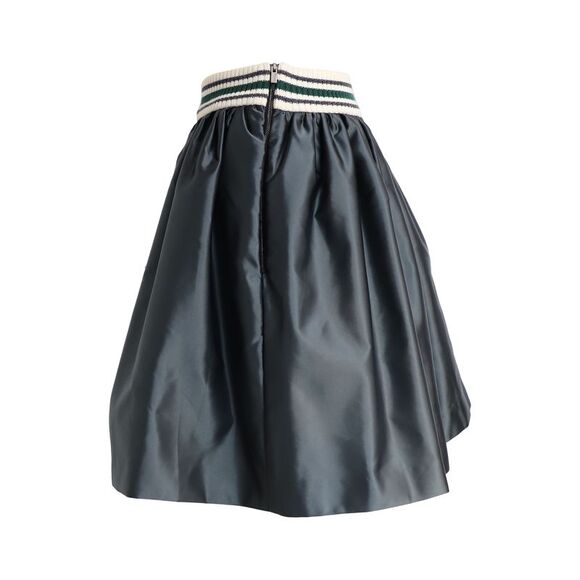 Miu Miu Full Mini Skirt in Green Polyamide